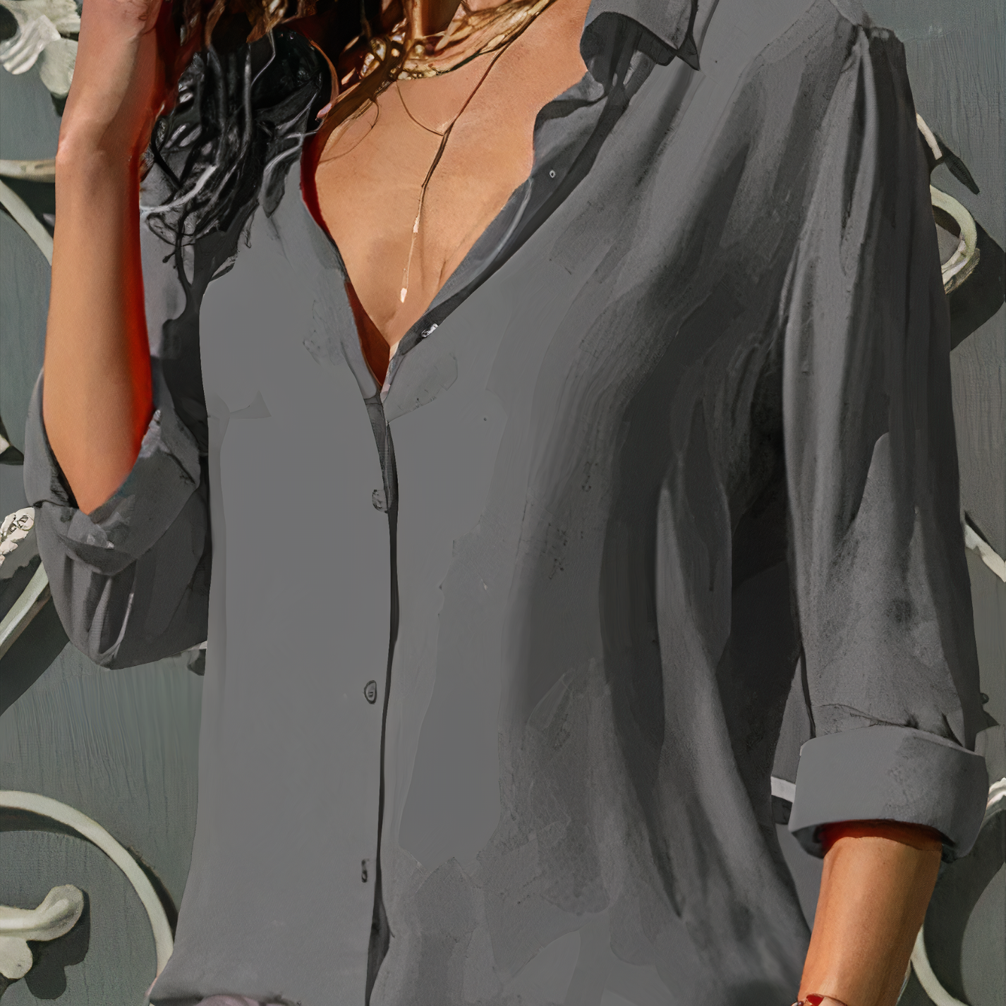 Dam Blus | Lättviktig, Elegant Chiffon | Mira 5
