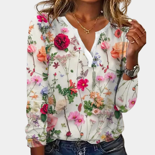 Kvinna Blommig Blus | Lätt och Andningsbar | Zara 1