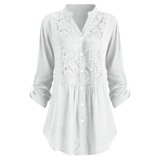 Dam Blus med Pofmuffar | Elegant, Lång | Laila 0
