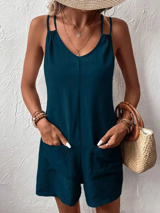 Dam Kort Jumpsuit | Lättviktig, Sommar 0