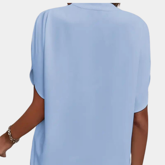 Damer Blus med Korta Ärmar | Mjuk, Elegant | Livia 1