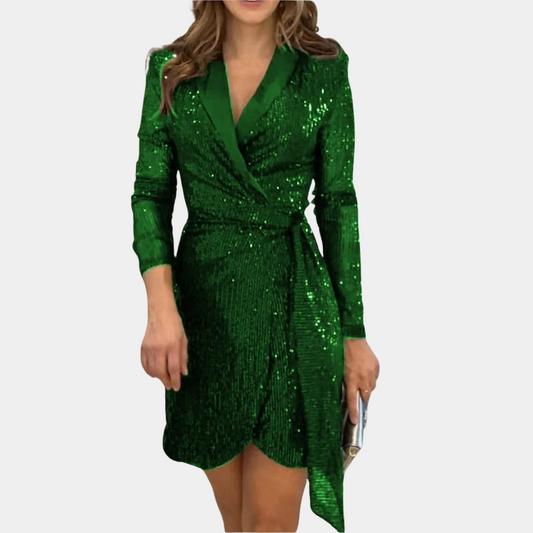 Kvinna Blazer Klänning | Elegant, Glitter | Livia 1
