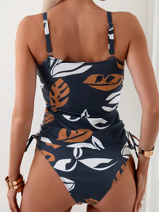 Kvinna Tankini | Blommönster, Bekväm Passform | Mira 1