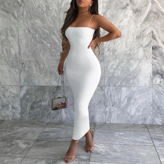 Kvinnor Bodycon Klänning | Backless, Spaghetti Band | Nora 0