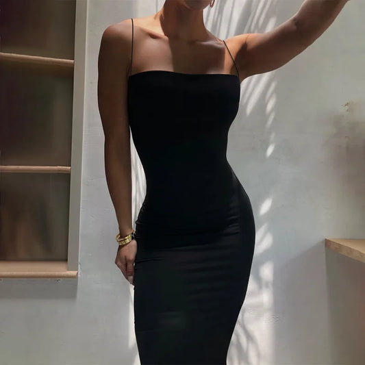 Kvinnor Bodycon Klänning | Backless, Spaghetti Band | Nora 1